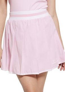 Guess Women's Arleth Pleated Pull-On Logo Tennis Skirt - DRAGON PINK