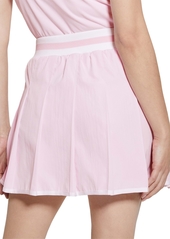 Guess Women's Arleth Pleated Pull-On Logo Tennis Skirt - DRAGON PINK