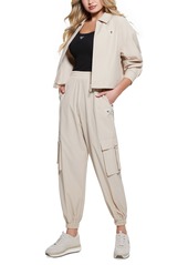 Guess Women's Aurelie Elasticated-Hem Cargo Pants - FAWN TAUPE