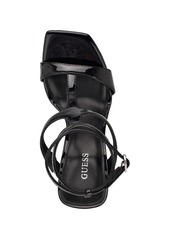 Guess Women's Bacio Wedge Dress Sandals - Black Patent