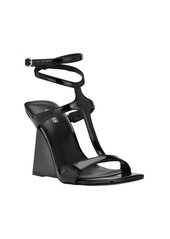 Guess Women's Bacio Wedge Dress Sandals - Black Patent