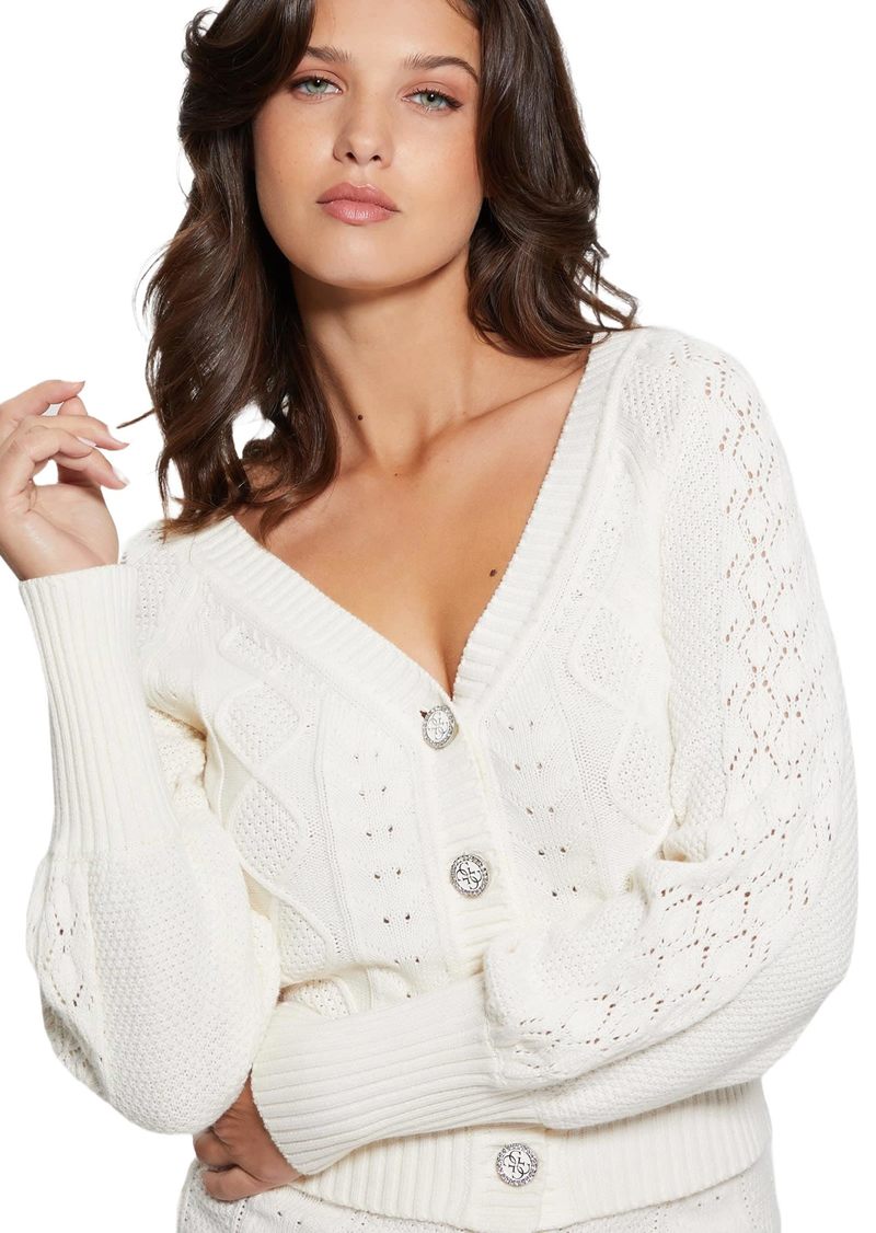 GUESS Women's Brielle Long Sleeve Cardi Sweater