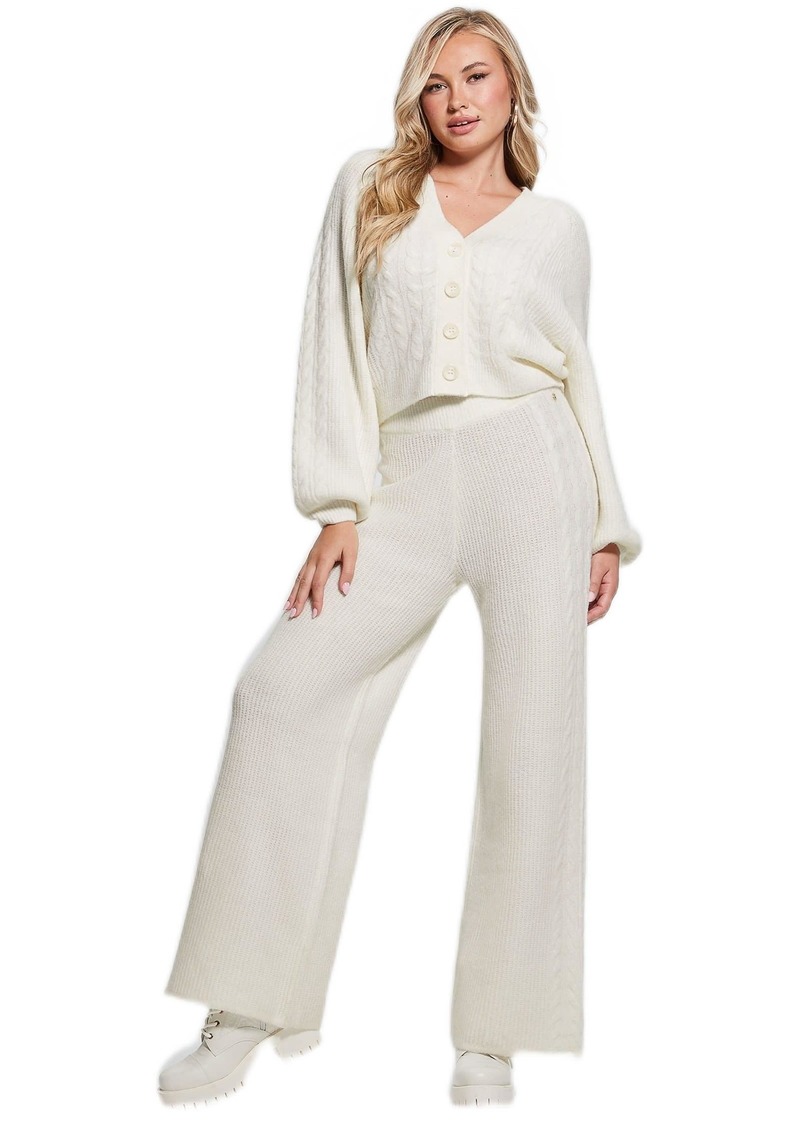 GUESS Women's Cable Rylie Wide Leg Pant