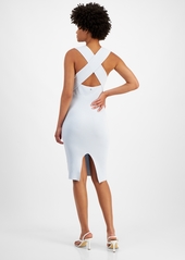 Guess Women's Carista Ribbed Midi Dress - Sky High