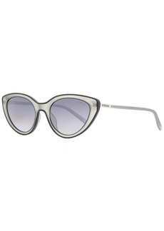 Guess Women's Cateye Sunglasses GU3061 20C Frosted Transparent Gray 54mm