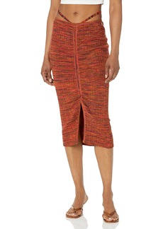 GUESS Women's Cinched Front Anika Rib Skirt