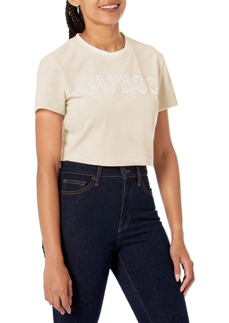 GUESS Women's Couture Crop Tee