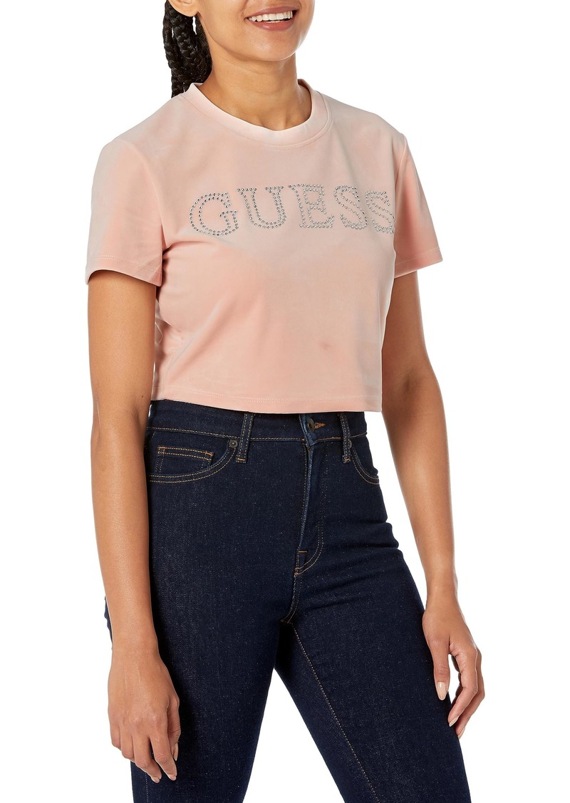 GUESS Women's Couture Crop Tee