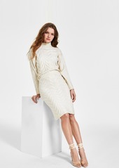 Guess Women's Diane Cable-Knit Sweater Skirt - Cream White
