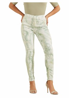 GUESS Women Eco 1981 High Rise Skinny Fit Marble Print Jean