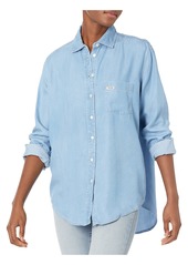 GUESS Women's Eco Long Sleeve Pauleta Denim Shirt  Extra Small