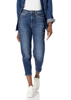 GUESS Women's Eco Relaxed Mom Jean Blue River