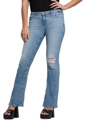 Guess Women's Ryder Distressed Low-Rise Flare Jeans - CALI BLUES