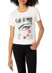 GUESS Women's Eco Short Sleeve Eye Poster Easy Tee