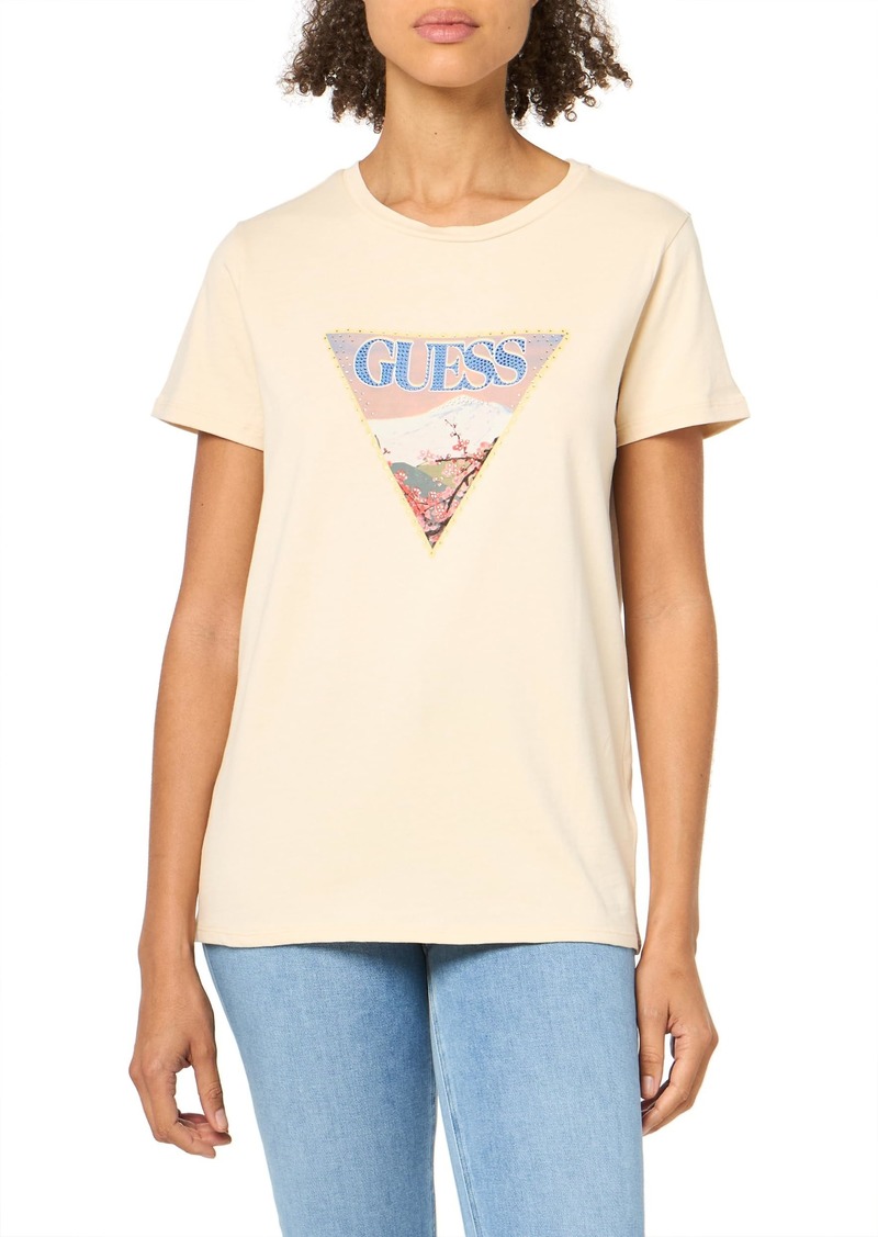 GUESS Women's Eco Short Sleeve Fuji Easy Tee