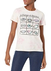 GUESS Women's Eco Short Sleeve Lip Graphic Easy Tee  Extra Small