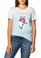 GUESS Women's Eco Short Sleeve Poster Lips Easy Tee