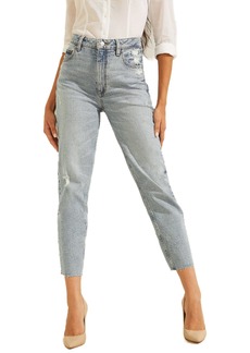 Guess Women's Eco Slim Mom Jeans Moonstone
