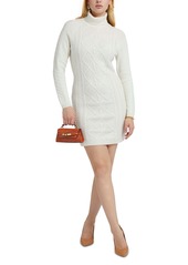 Guess Women's Elisabeth Long-Sleeve Turtleneck Sweater Dress - Cream White