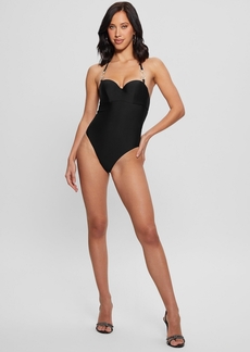 Guess Women's Embellished One-Piece Swimsuit - Black