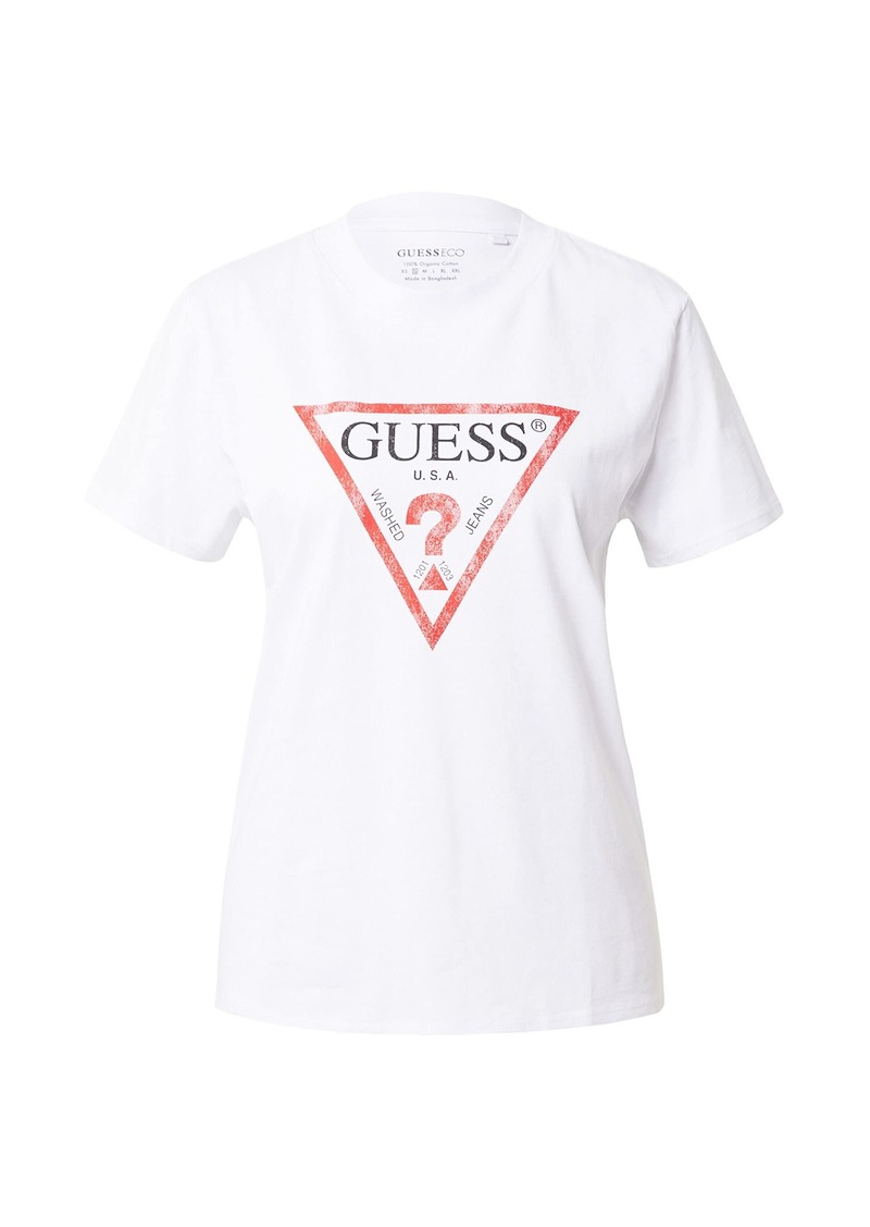 GUESS Women's Essential Short Sleeve Classic Fit Logo Tee  Extra Small
