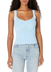 GUESS Women's Essential Sleeveless Alcosta Rib Mapped Top