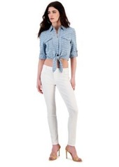 Guess Womens Eyelet Tie Front Sexy Pin Up Shirt Mid Rise Sexy Curve Skinny Jeans