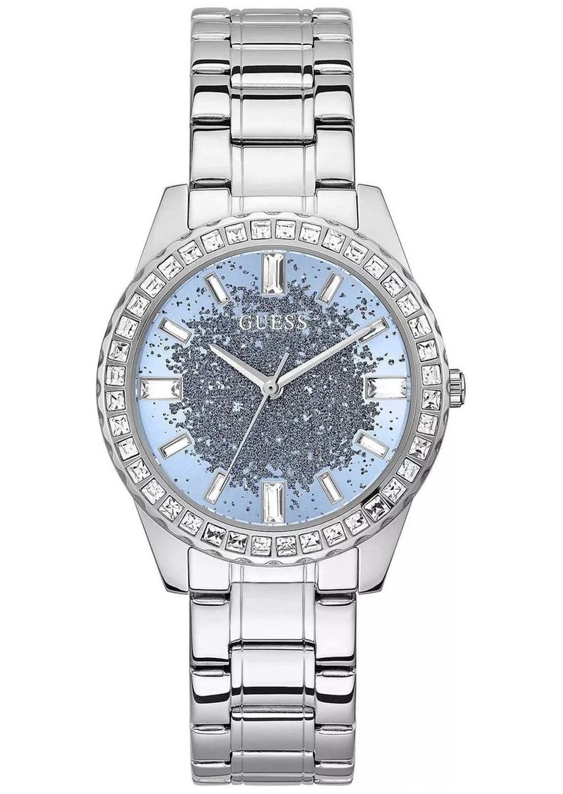 Guess Women's Glitter Burst Blue Dial Watch