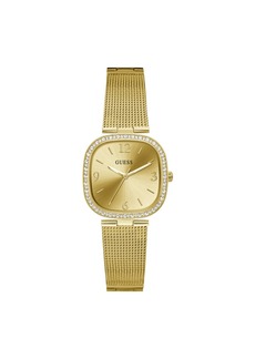 Guess Women's Gold-Tone Stainless Steel Mesh Bracelet Watch 32mm