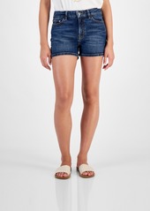 Guess Women's Hola Solid Zip-Front Denim Shorts - DAYLIGHT