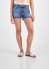 Guess Women's Hola Solid Zip-Front Denim Shorts - DAYLIGHT