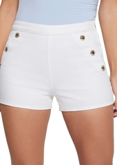 Guess Women's Janae Sailor-Button Side-Zip Shorts - Pure White