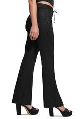 Guess Women's Kiersten Snake-Print Lace-Up Pants - Jet Black A