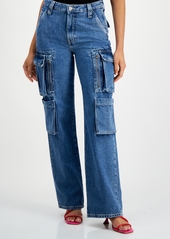 Guess Women's Kori High-Rise Cargo Denim Jeans - The Maritime