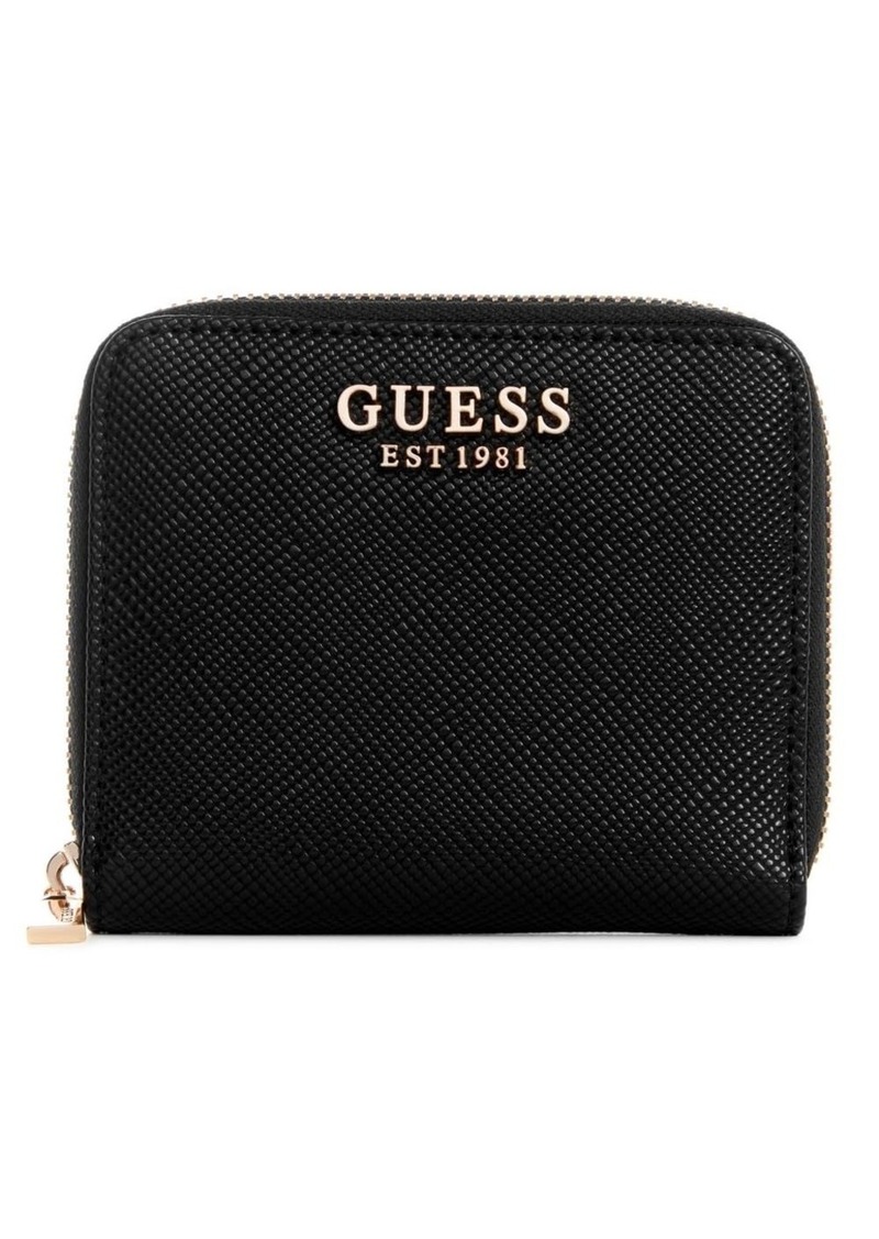 GUESS womens Laurel Small Zip Around Wallet Black one size US