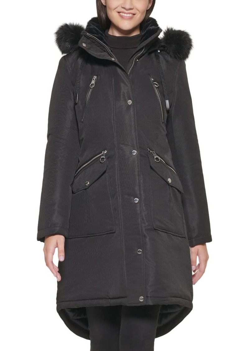 GUESS Women's Long Anorak Coat