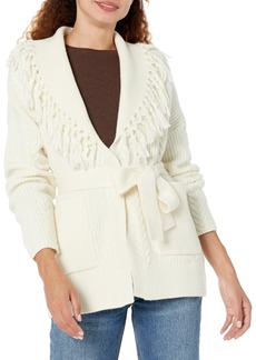 GUESS Women's Long Sleeve Anne Belted Cardi Sweater