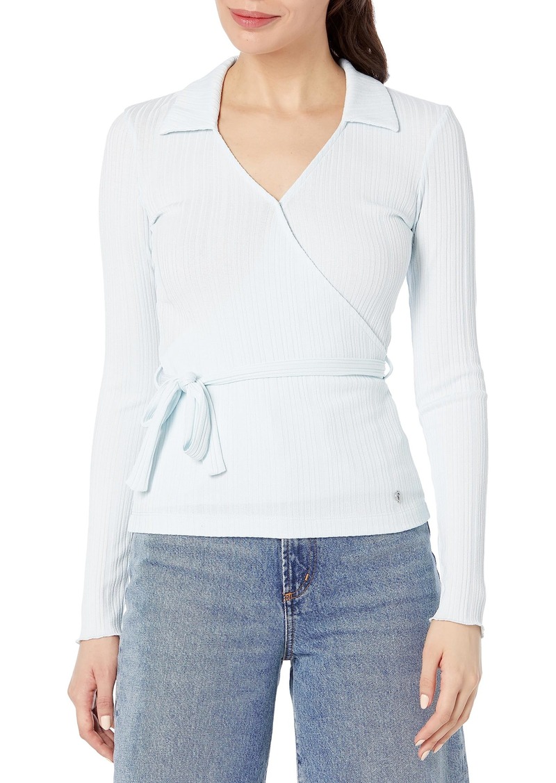 GUESS Women's Long Sleeve Emelie Top  Extra Small