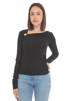 GUESS Women's Long Sleeve FEBE Top