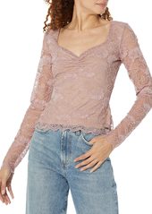 GUESS Women's Long Sleeve Gemma Top  Extra Small