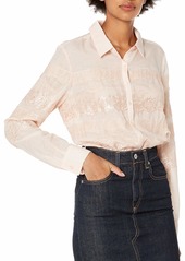 GUESS Women's Long Sleeve Iman Lace Button Up