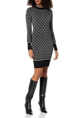 GUESS Women's Long Sleeve Lise 4G Logo Sweater Dress