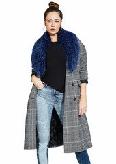 GUESS Women's Long Sleeve Nieve Plaid Coat  XL