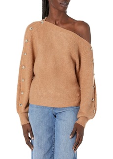 GUESS Women's Long Sleeve Off Shoulder Megan Sweater