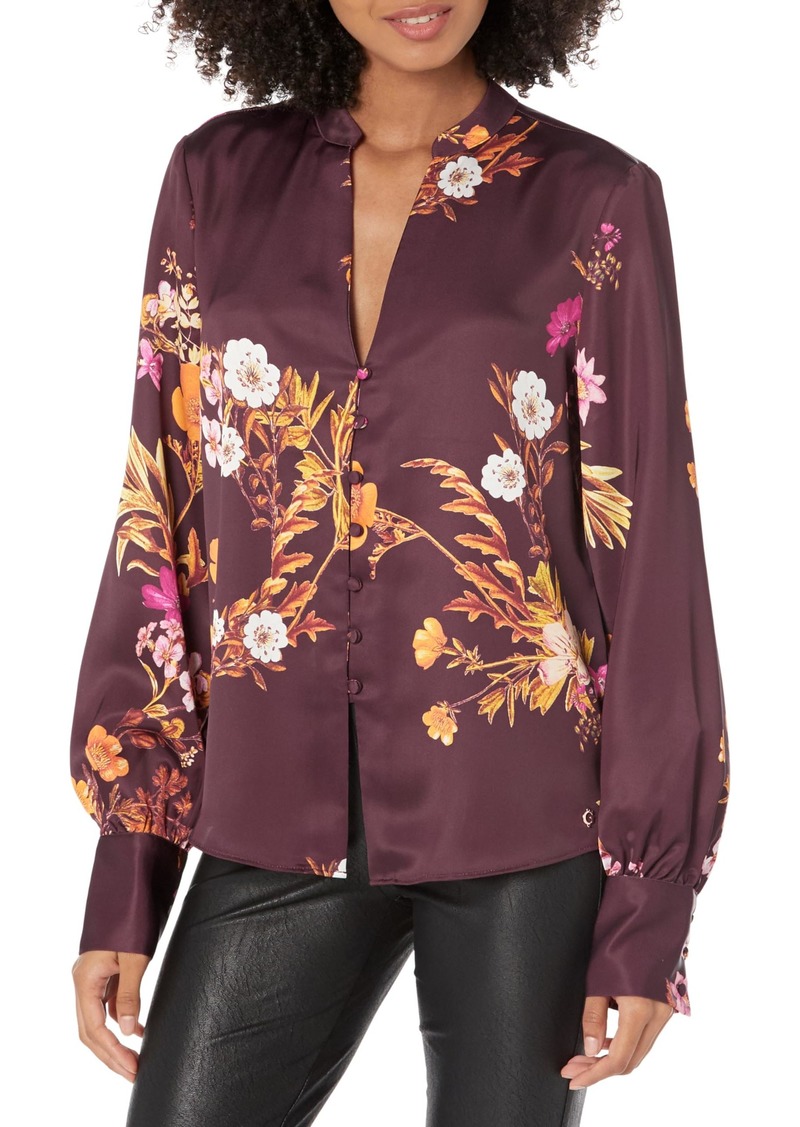 GUESS Women's Long Sleeve Rita Button Shirt