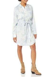 GUESS Women's Long Sleeve Shonda Shirt Dress