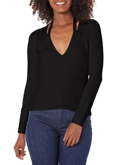 GUESS Women's Long Sleeve V Neck Aline Sweater