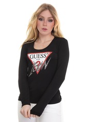 GUESS Women's LS CN ICON TEE