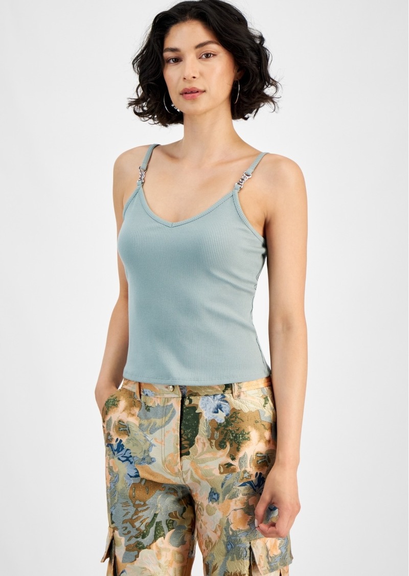 Guess Women's Luci Scoop-Neck Sleeveless Cami Top - MALIBU SAGE