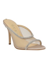 Guess Women's Mansa Embellished Mesh Stiletto Mules - Light Natural Mesh